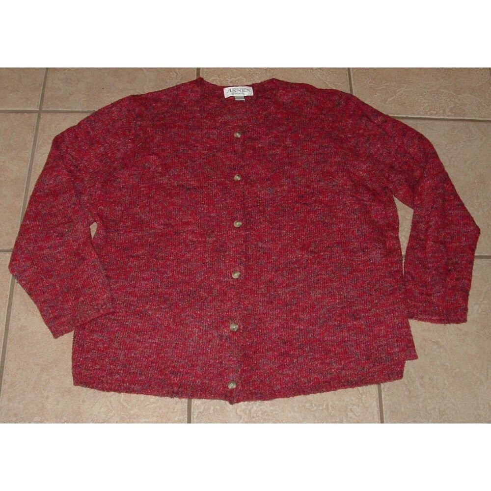 Multicolored Plus Sz 2X Casual or Dress Stretchy Wool Blend Cardigan Sweater